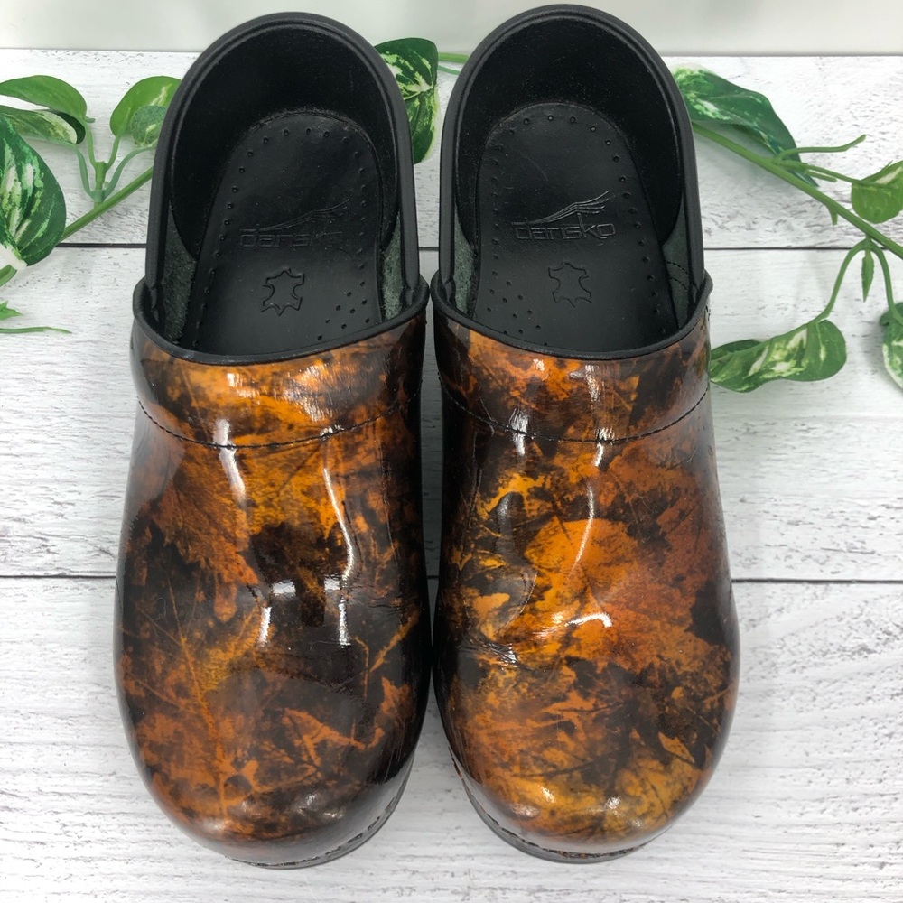 Dansko Professional patent tortoise clogs